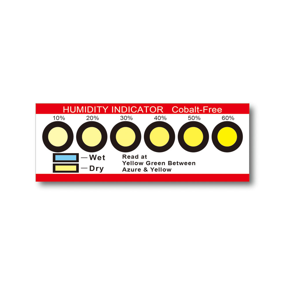 Yellow humidity indicator card