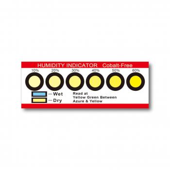 Yellow humidity indicator card